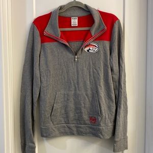 PINK University of Houston half zip pull over
